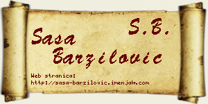 Saša Barzilović vizit kartica